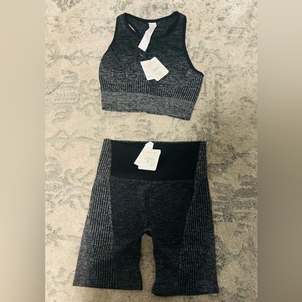 Fabletics Ombré bra top shorts set